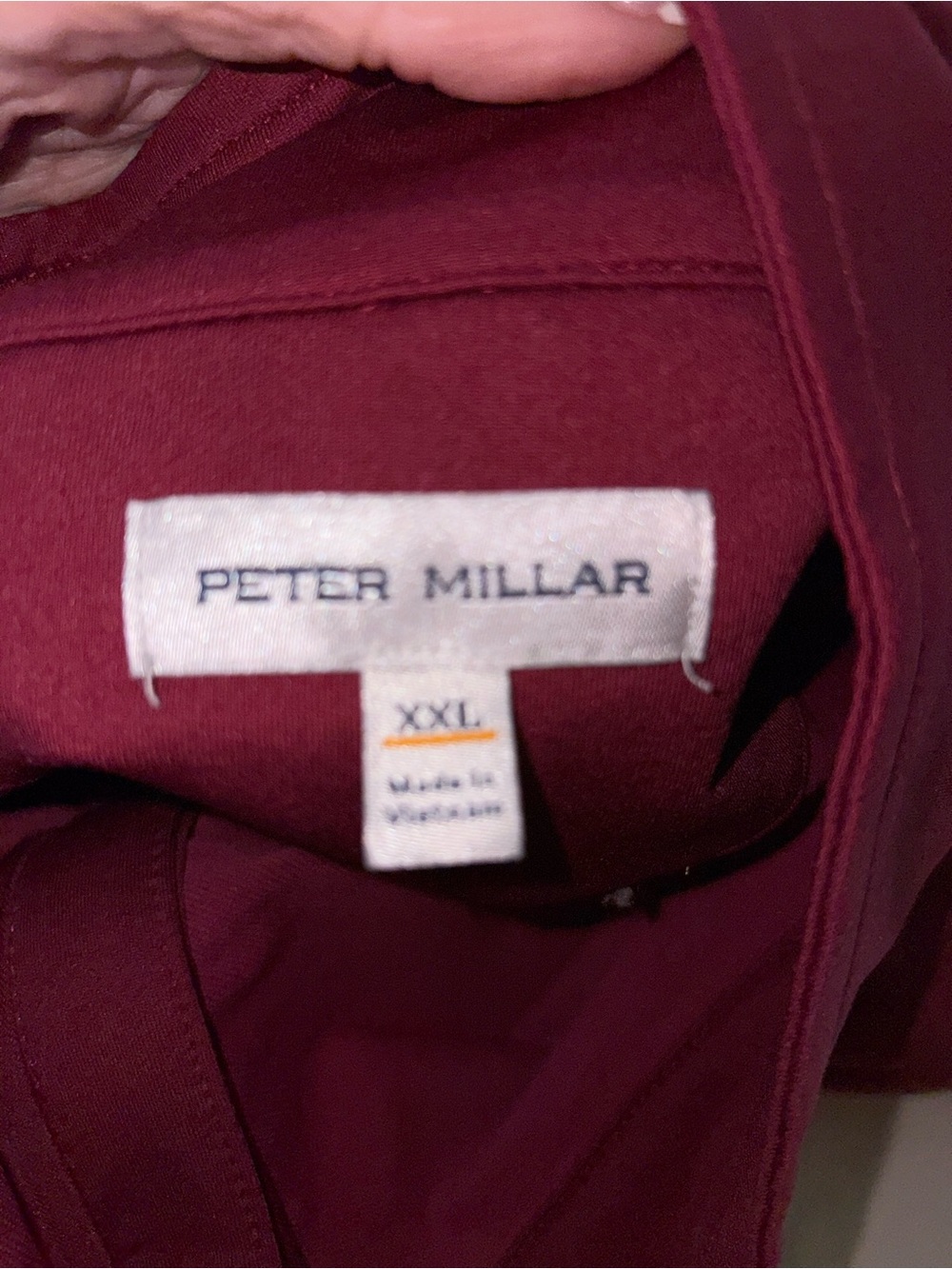 Peter Millar Men's Wine Zip-Up Pullover - Picture 9 of 11